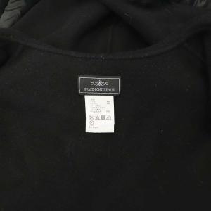 GRACE CONTINENTAL ファー付フードポンチョ コート ジャケット アウター F ブラック