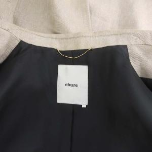 ebure リネン ダブルジャケット ブレザー コットン 36 S ベージュ