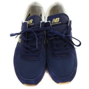 New Balance WL220AA2 スニーカー ロゴ スエード 24cm ネイビー