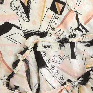 FENDI シルク総柄スカート 38 マルチカラー