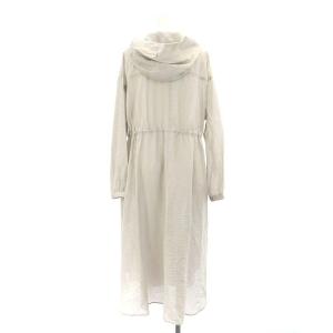 Stola. 24SS フーデットドロストコート スプリングコート ロング リネン混 薄手 36 グレージュ /ES