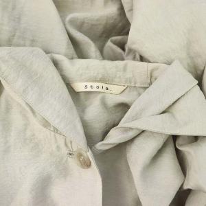 Stola. 24SS フーデットドロストコート スプリングコート ロング リネン混 薄手 36 グレージュ /ES