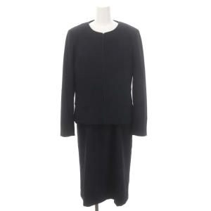 セットアップ 上下 レースレイヤーワンピース×ジャケット 紺 ネイビー /SY OS