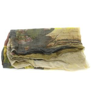 Faliero Sarti 総柄スカーフ ストール 茶色 ブラウン