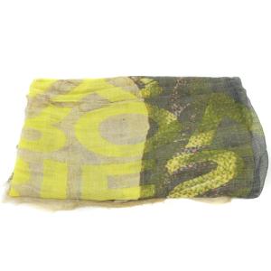 Faliero Sarti 総柄スカーフ ストール 茶色 ブラウン