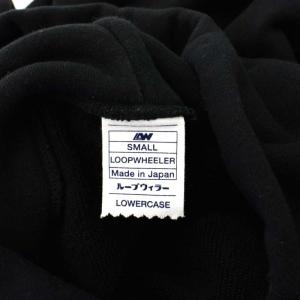 LOOPWHEELER 裏毛プルオーバーパーカー スウェット トレーナー 長袖 フード付き コットン S 黒 ブラック