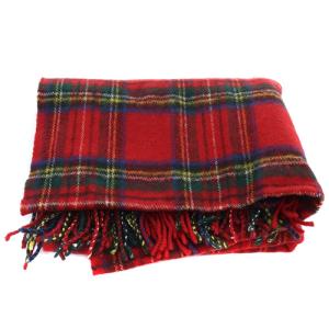 BEAMS lochcarron マフラー ストール フリンジ 赤 レッド