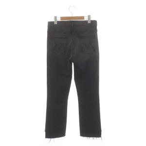 MOTHER INSIDER CROP STEP FRAY パンツ デニム フレア ストレッチ カットオフ 28 グレー