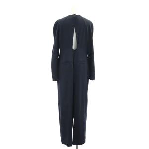 CLANE 22SS ROUND SHOULDER ALL IN ONE オールインワン ワイドパンツ 長袖 1 紺 ネイビー