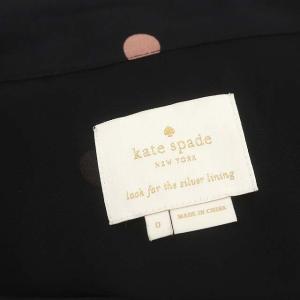 kate spade new york ドットカシュクールワンピース ロング 長袖 0 黒 ブラック