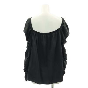kate spade new york スクエアネック パフスリーブブラウス プルオーバー 長袖 0 黒 ブラック