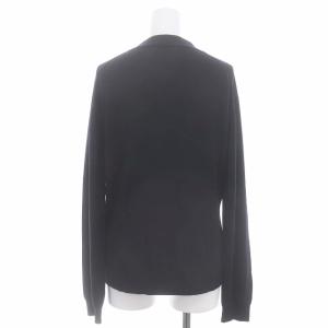 MARGARET HOWELL × ジョンスメドレー JOHN SMEDLEY カーディガン ニット 長袖 Vネック ウール 2 黒 ブラック