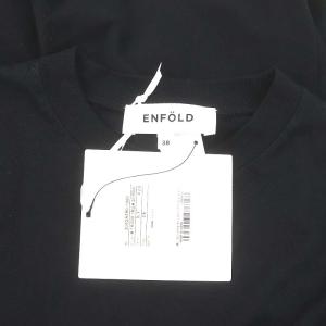 ENFOLD 23AW VOLUME-FLARE PULLOVER プルオーバー カットソー ボリュームフレア 長袖 38 黒 ブラック