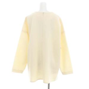 ENFOLD カットソー 長袖 プルオーバー バックファスナー ウール 38 M オフホワイト