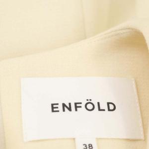 ENFOLD カットソー 長袖 プルオーバー バックファスナー ウール 38 M オフホワイト