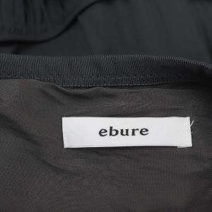 ebure 23SS トリアセコットンオーガンジーティアードスカート ロング丈 マキシ丈 サイドジップ 36 S チャコグレー