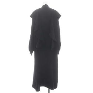 ENFOLD 23AW WIDE-FLARE DRESS ワンピース ロング 長袖 38 ブラック