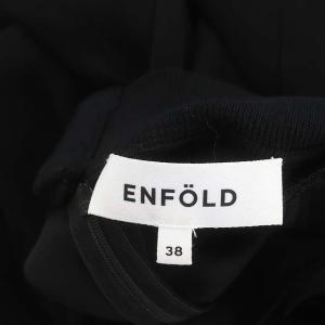 ENFOLD 23AW WIDE-FLARE DRESS ワンピース ロング 長袖 38 ブラック