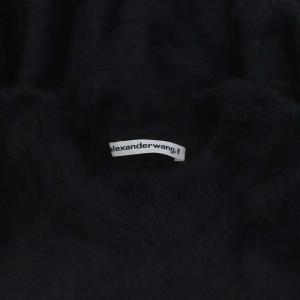 alexanderwang クロップドシャギーニット セーター 長袖 S 黒 ブラック