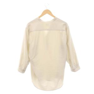 EDIFICE 22SS リランチェ リネンライク バンドカラー プルオーバー シャツ 長袖 M ライトグレージュ