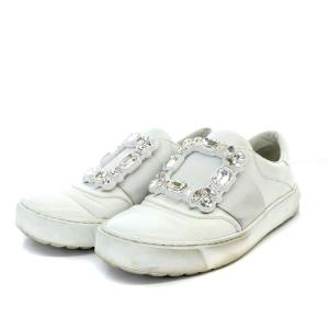 ROGER VIVIER トラス バックル スニーカー ローカット レザー 36 23cm 白 ホワイト /YO14