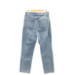 Deuxieme Classe 24SS スリム クロップドデニム ジーンズ ボトムス ジップフライ コットン38 M 青 ブルー