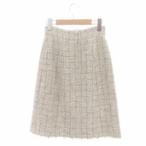 CHANEL 12Aツイードスカート 34 グレージュ