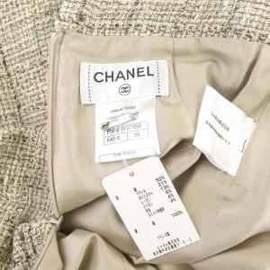 CHANEL 12Aツイードスカート 34 グレージュ