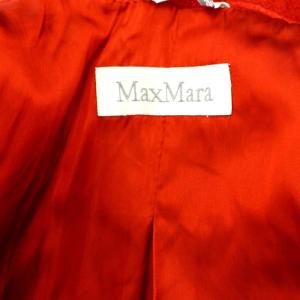 Max Mara ウールダブルコート チェスター アウター ロング 総裏地 40 ダークオレンジ