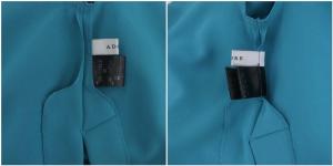 ADORE クリアボンディングブラウス 長袖 オーバーサイズ 38 M 青 ブルー