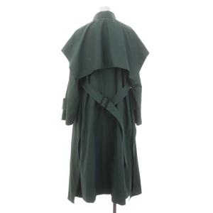 ADORE レイヤードコート ロング ステンカラー ノーカラー 36 緑 グリーン