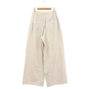 ebure シルクストライプタックパンツ ワイド ジッパーフライ 36 ライトピンク