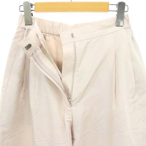 ebure シルクストライプタックパンツ ワイド ジッパーフライ 36 ライトピンク