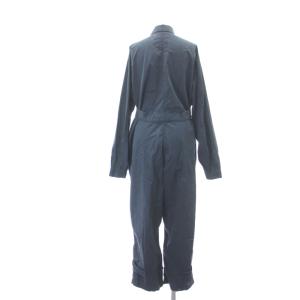 MADISONBLUE ロゴ刺繍 コットンリネンジャンプスーツ オールインワン 長袖 00 紺 ネイビー /DF OS