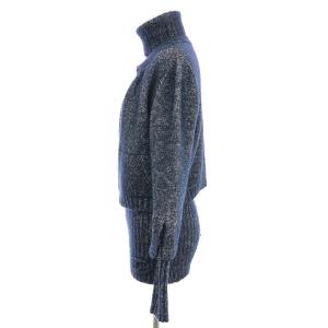 CHANEL 12A カシミヤ シルク ココマーク アンサンブル ニット 36 ネイビー