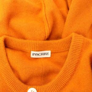 INSCRIRE 23AW Dolman Cardigan カーディガン ドルマン カシミヤ 長袖 M オレンジ