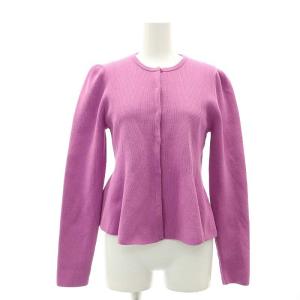 ナイロンニットカーディガン 長袖 36 ピンクパープル