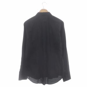 Alexander McQueen シャツ 長袖 前開き コットン混 黒 ブラック