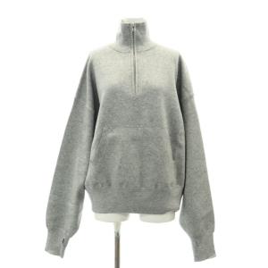 WEB限定 スポンディッシュハーフジッププルオーバー ニット 長袖 ハイネック グレー