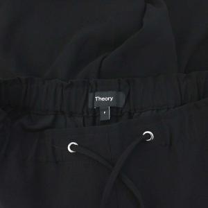 Theory 23AW Admiral Crepe Tralpin GB ドローストリングパンツ テーパード イージー P 黒 ブラック