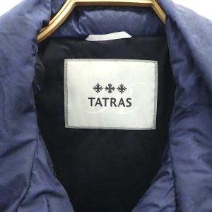 TATRAS Rライン EMMA ダウンコート アウター ロング キルティング 総柄 02 紺 ネイビー LTA15A4446