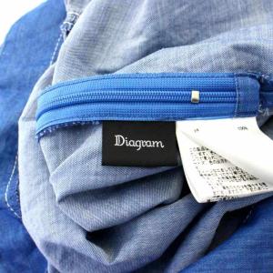 Diagram GRACE CONTINENTAL デニムパフトップス カットソー 半袖 36 青 ブルー