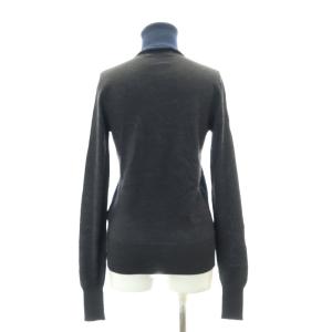 Chalayan 前後切り替え カットデザイン タートルネックニット カットソー 長袖 プルオーバー ウール IT 38 紺 ネイビー グレー