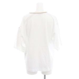 N°21 フロッキーロゴ ビジュー付き Tシャツ カットソー 半袖 36 白 ホワイト ボルドー