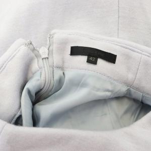 TO BE CHIC ミルドウォッシャブルサックドレス ワンピース ロング 長袖 ロールネック パフスリーブ 42 グレー