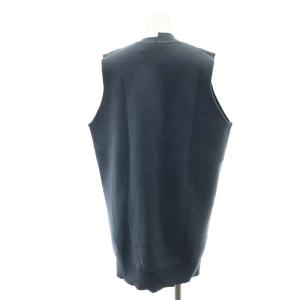 nagonstans 22AW ニットベスト プルオーバー クルーネック カシミヤ混 M 紺 ネイビー