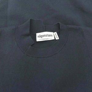 nagonstans 22AW ニットベスト プルオーバー クルーネック カシミヤ混 M 紺 ネイビー
