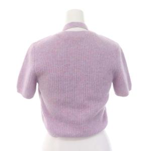 alexanderwang ショートスリーブ レイヤーデザイン カーディガン 半袖 フロントボタン S 紫