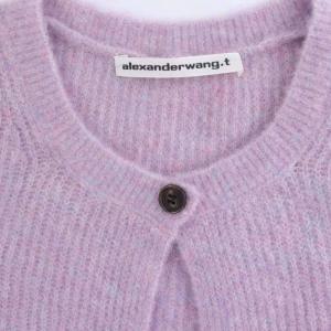 alexanderwang ショートスリーブ レイヤーデザイン カーディガン 半袖 フロントボタン S 紫