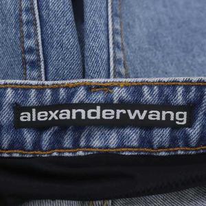 alexanderwang ビキニレイヤー ストレートジーンズ デニムパンツ デニム コットン XXS ブルー